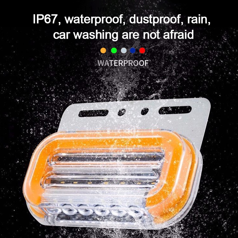 1 Đèn LED Tín Hiệu 12V Gắn Hông Xe Hơi Xe Tải