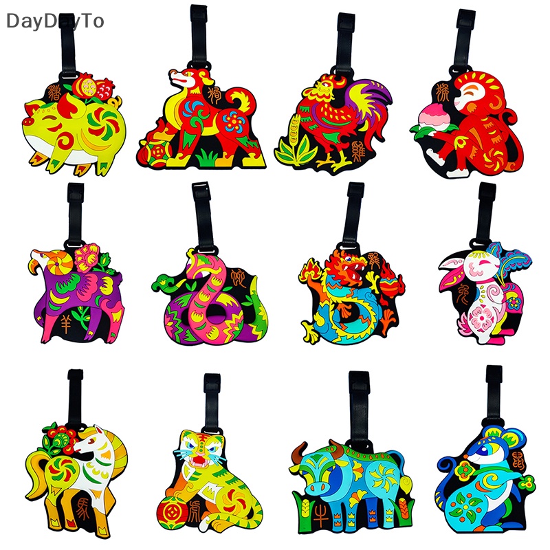 Tag Hành Lý Bằng PVC Nhỏ Gọn Phong Cách Hoạt Hình Thời Trang