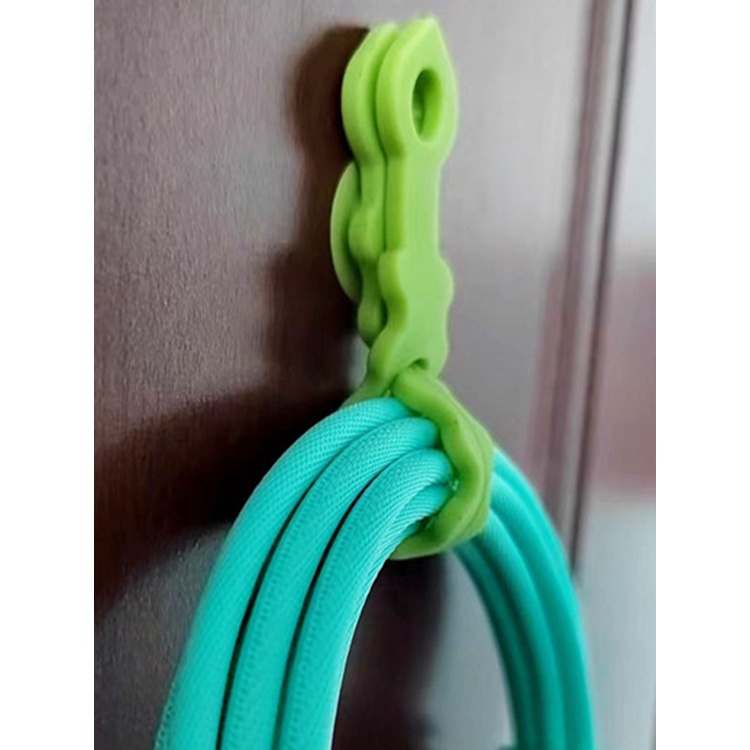 Set 16 Dây Quấn Cáp Sạc / Tai Nghe Gắn Tường Bằng Silicon Kích Thước 120 * 15mm