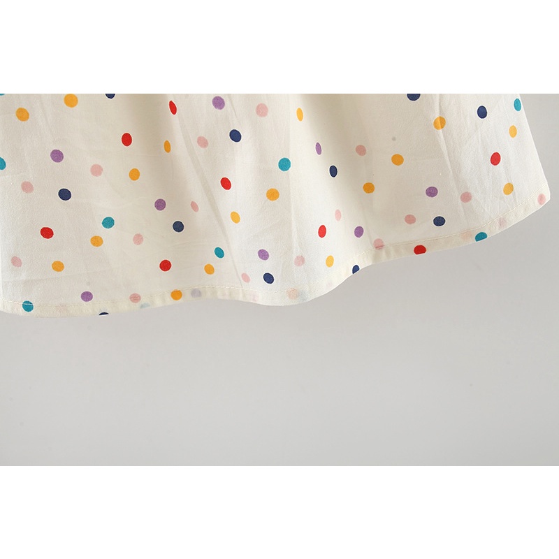 Đầm Cotton Thêu Hoa Nhiều Màu Cho Bé Gái