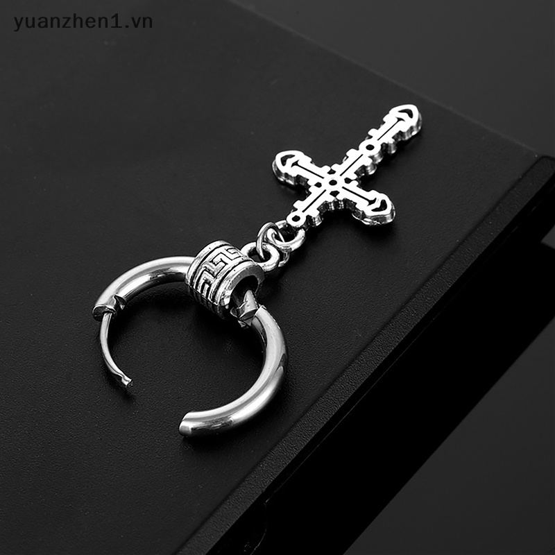 1 Khuyên Tai Tròn Bằng Thép Không Gỉ Thời Trang Cá Tính