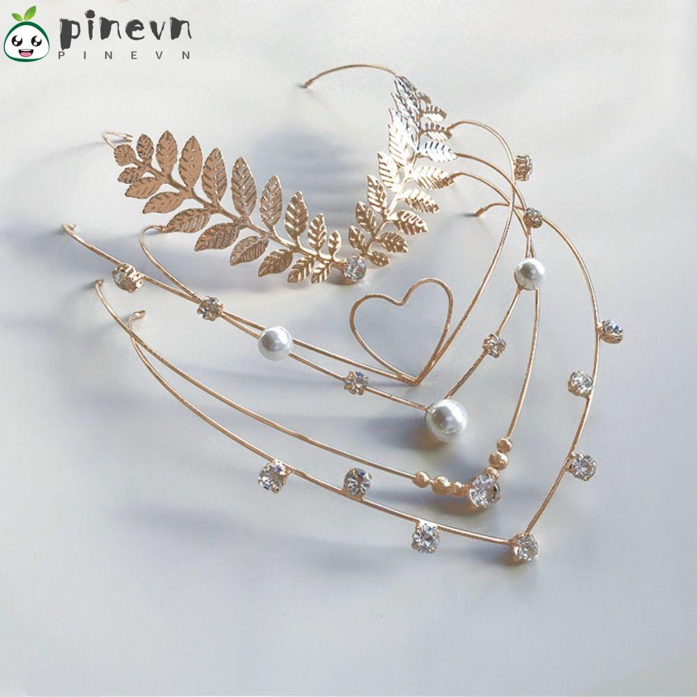 PINEVN Kẹp Tóc Đính Pha Lê Thanh Lịch Cho Cô Dâu