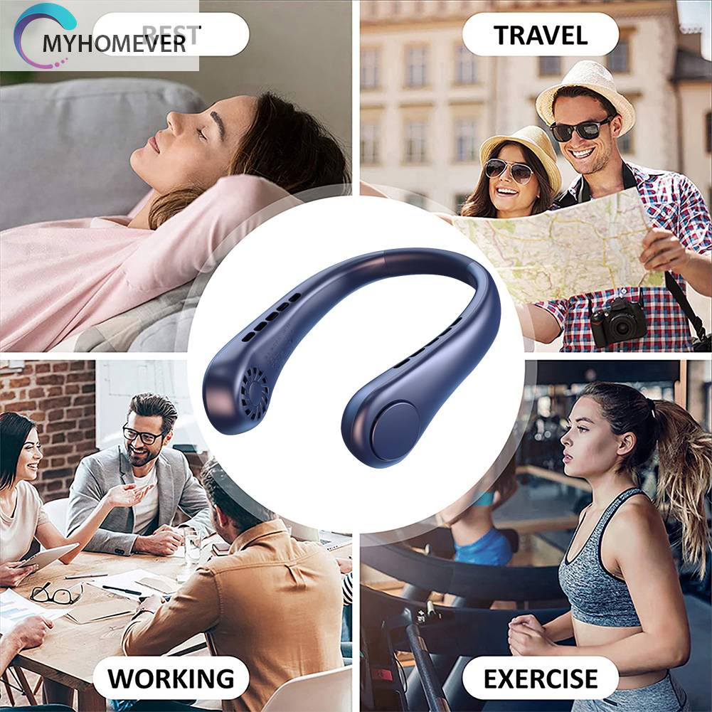 Quạt Đeo Cổ Mini Không Cánh Thoải Mái Tiện Dụng Cho Trường Học / Nhà Ở