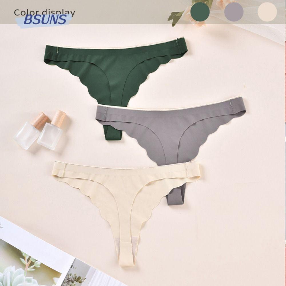 BSUNS Bộ 2 Quần Lót Lụa Lưng Thấp Thời Trang Quyến Rũ Cho Nữ