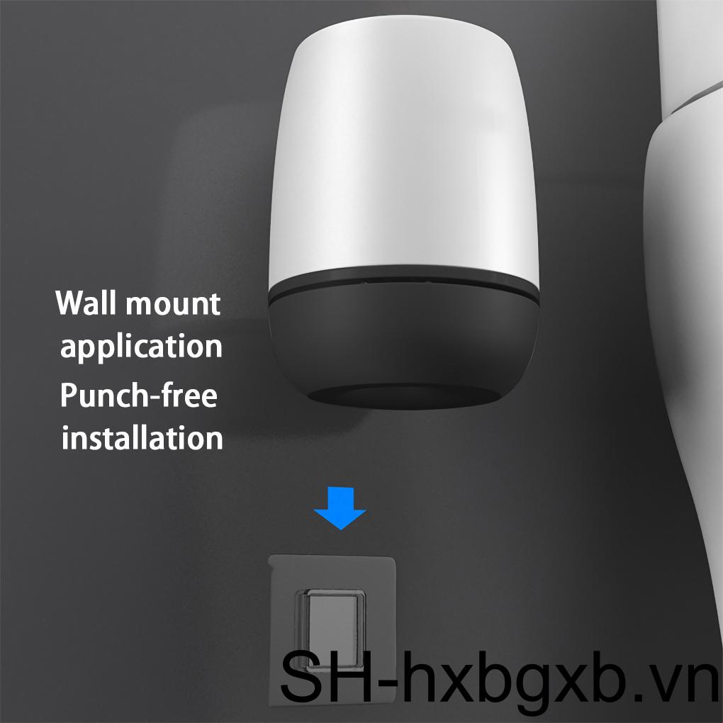 Bàn Chải Vệ Sinh Toilet Gắn Tường Có Tay Cầm Bằng Nhựa Màu Đen Tiện Lợi