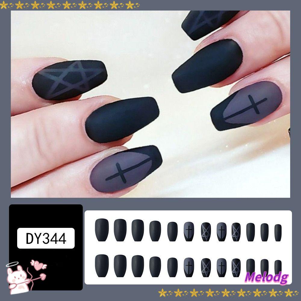 MELODG Bộ 24 Móng Tay Giả Che Phủ Toàn Diện DIY