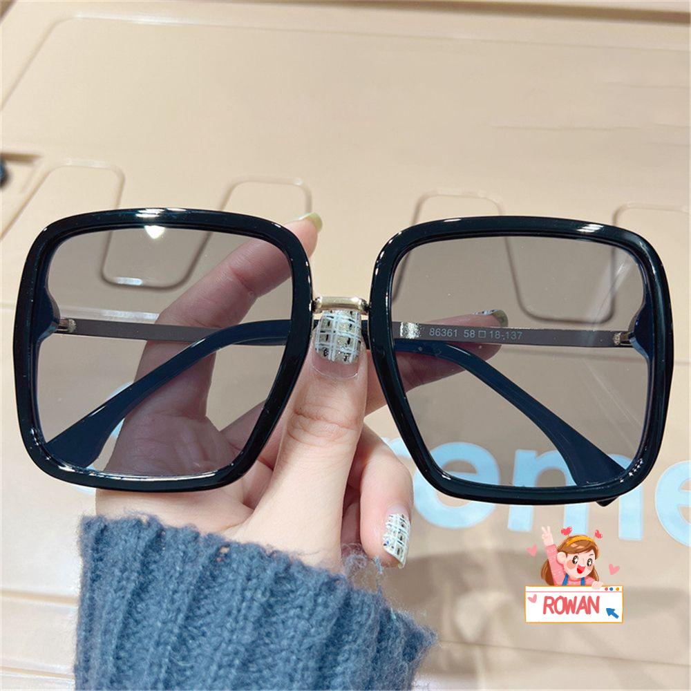 ROWANS Kính Râm Nữ Oversized Chống Tia UV400 Gọng Kim Loại Thời Trang
