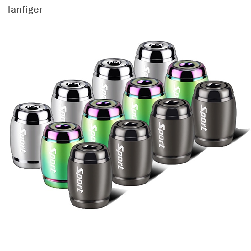 Bộ 4 Nắp Van Bánh Xe Hơi Thể Thao Bằng Hợp Kim Kẽm Chống Bụi &amp; Trộm