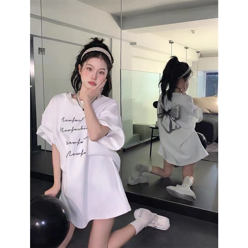 Áo Thun 100% Cotton Dáng Rộng Tay Ngắn In Họa Tiết Hoạt Hình Và Chữ Hoạt Hình Phong Cách Hàn Quốc Dành Cho Nam Nữ