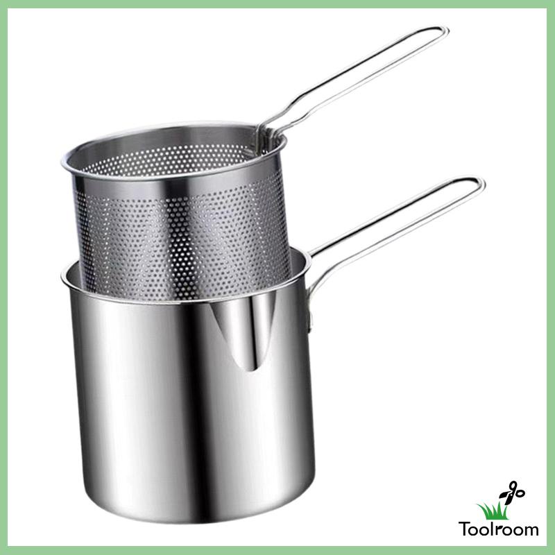 Chảo Chiên Bằng Thép Không Gỉ Có Giỏ Tháo Rời Được Tiện Lợi Dành Cho Gà Rán