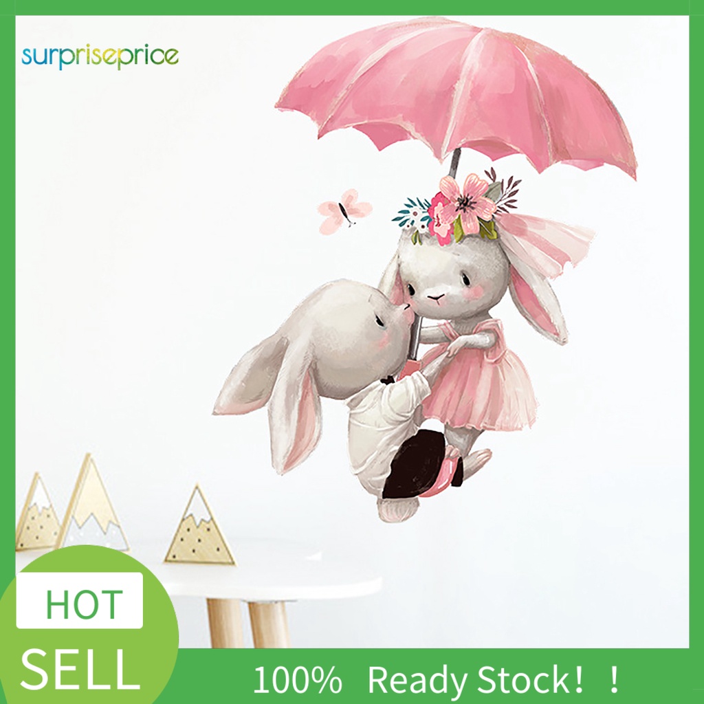 Áp Phích Treo Tường Hình Cặp Đôi Thỏ Lãng Mạn Chống Thấm Nước Trang Trí Nhà Cửa DIY