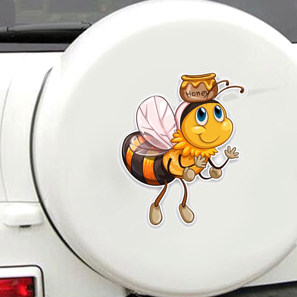 Miếng Dán Trang Trí Cửa Sổ Bằng PVC Chống Thấm Nước Hình Chú Ong Dễ Thương