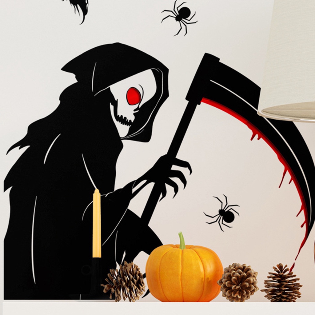 Miếng Dán Tường Hình Đầu Lâu / Ma Quái Trang Trí Nhà Cửa Dịp Halloween