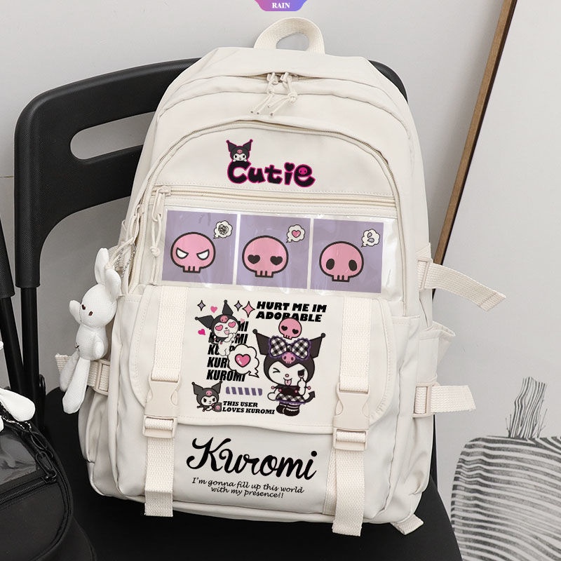 Sanrio Kuromi Ba Lô Đi Học Đựng Laptop Chống Thấm Nước Sức Chứa Lớn Phong Cách Hàn Quốc Cho Học Sinh [RAIN]