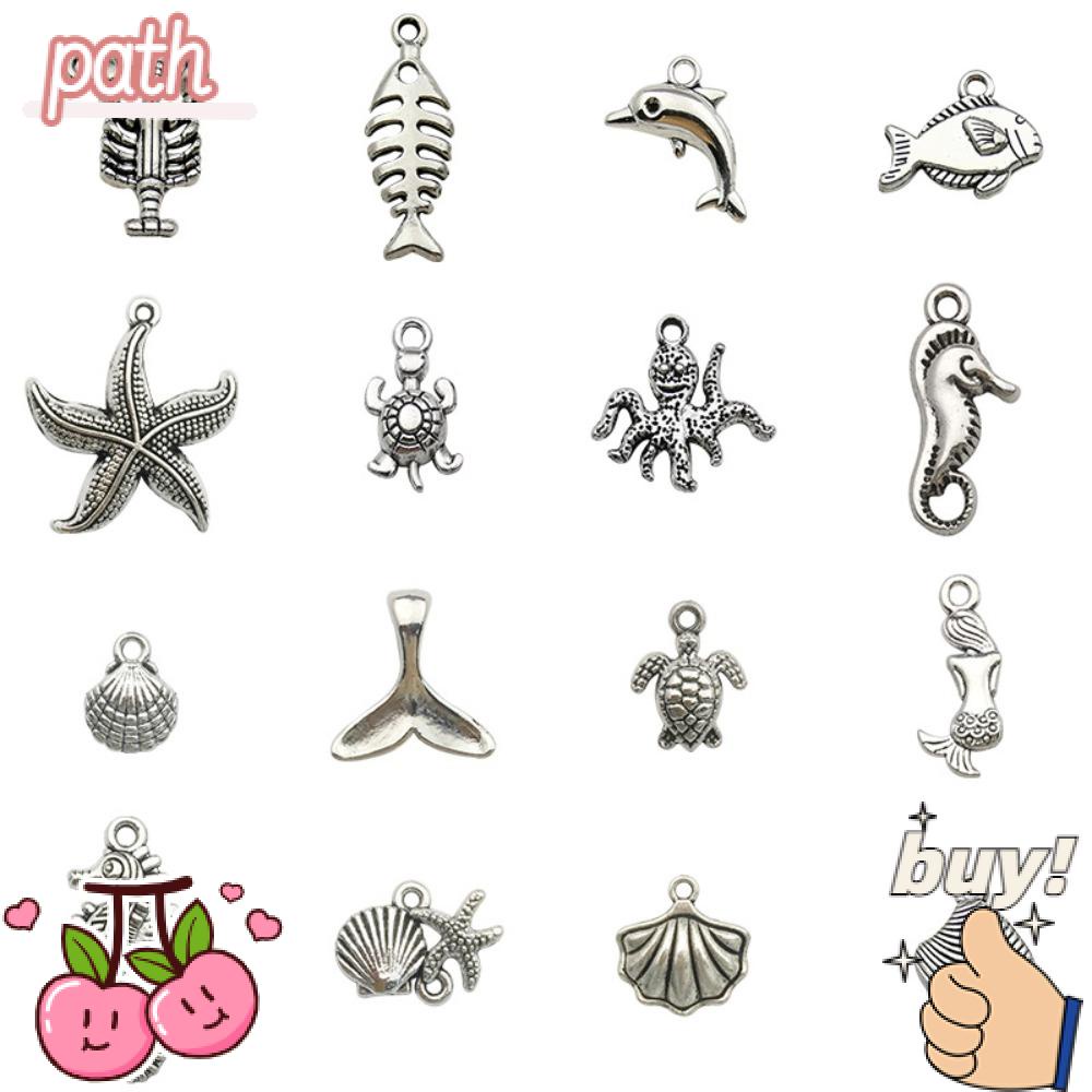 PATH Set 105 Mặt Dây Chuyền Hình Cá Biển Làm Trang Sức Thủ Công