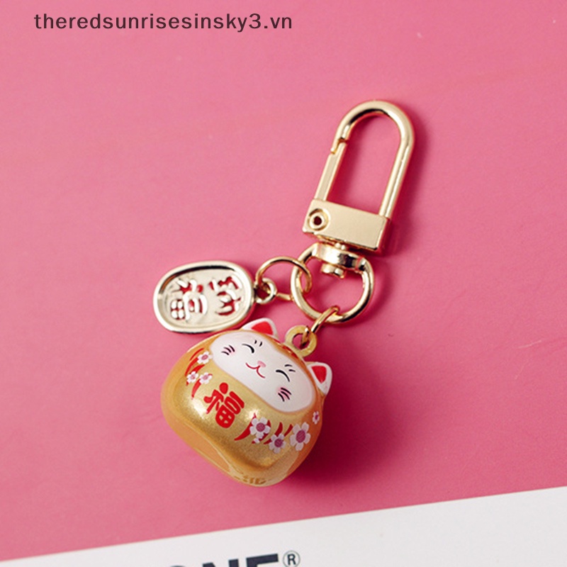 # # Móc Khóa Hình Mèo May Mắn Nhật Bản Thời Trang Có Chuông Nước Trang Trí Túi Xách / Xe Hơi