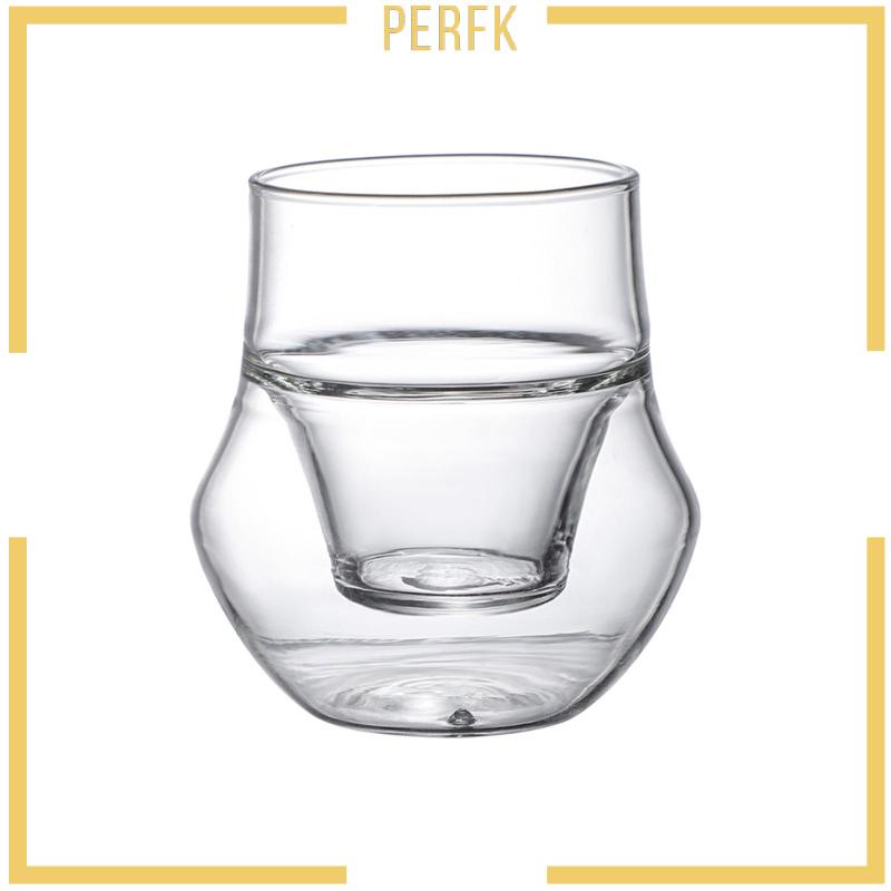 Cốc Uống Cà Phê Bằng Thủy Tinh Hai Lớp Trong Suốt Thiết Thực Cho Quán Bar