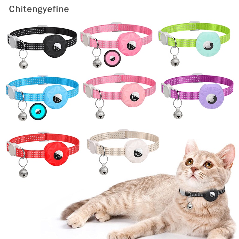Vòng Cổ Nylon Gắn Thẻ AirTag Phản Quang Tùy Chỉnh Chống Thất Lạc Kèm Giá Đỡ Cho Thú Cưng / Mèo Cưng
