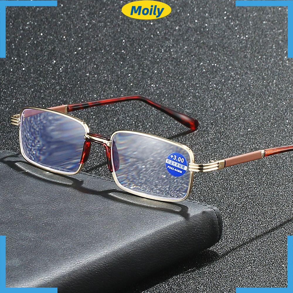 MOILYVN Kính Đọc Sách Gọng Vuông Chống Ánh Sáng Xanh Kiểu Dáng Đơn Giản