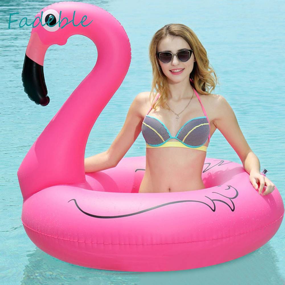 Phao Bơi Hình Tròn Bằng PVC Mềm Mại Hình Chú Chim Màu Hồng Có Thể Tái Sử Dụng Cho Bữ