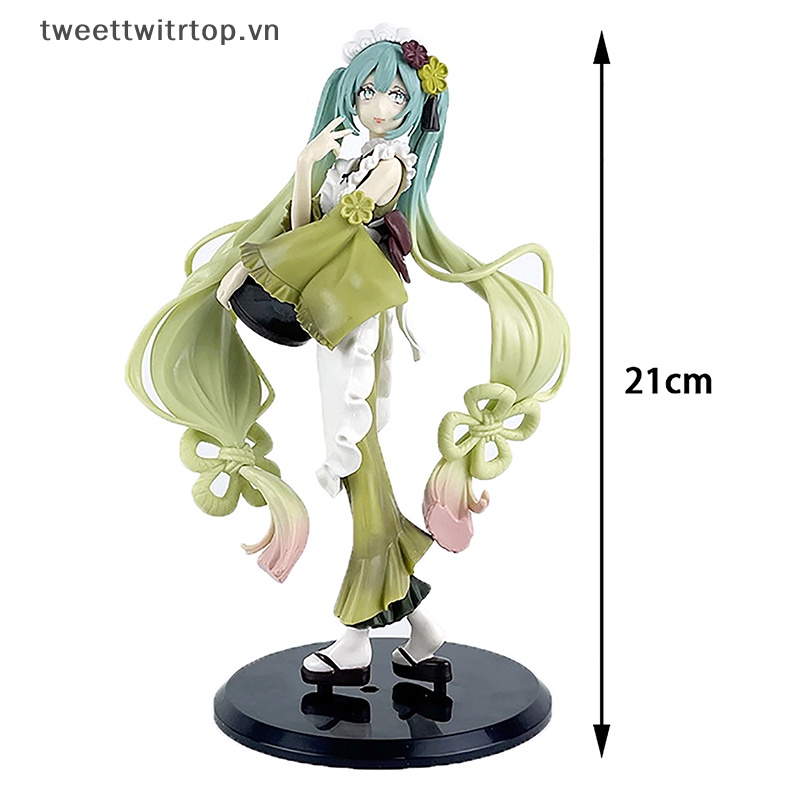 Trtop hatsune miku anime figures matcha ice cream for dessert cô gái xinh đẹp hành động hình pvc bộ sưu tập mô hình đồ trang trí đồ chơi vn