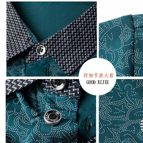 Áo Thun Polo Vải Lụa Lạnh Dáng Rộng In Họa Tiết Có Túi Thời Trang Mùa Hè Cho Nam Trung Niên