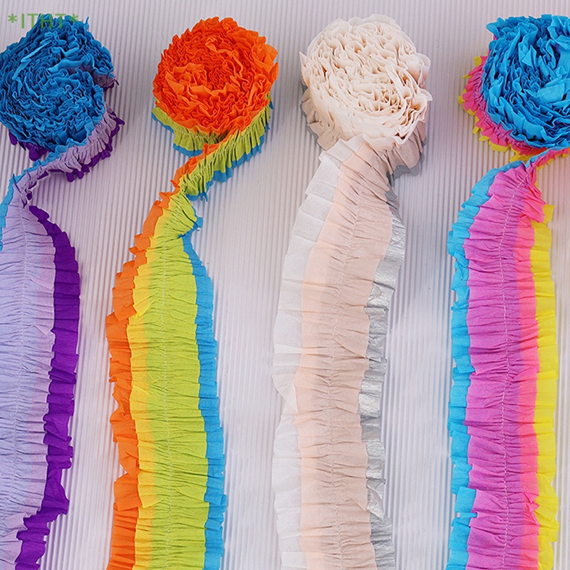 Cuộn Giấy Crepe 3M Nhiều Màu Sắc Dùng Trang Trí Tiệc Cưới / Sinh Nhật / Giáng Sinh Mới