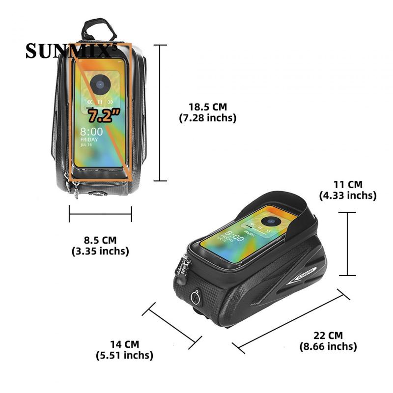 Túi Đựng Điện Thoại Cảm Ứng Gấp Gọn Gắn Khung Trước Xe Đạp Cho Nam