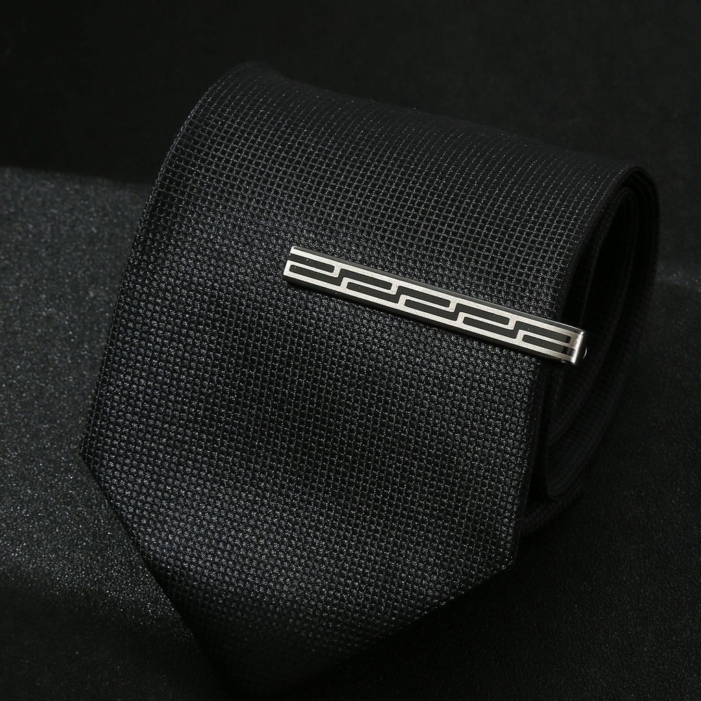 Kẹp Cà Vạt Dáng Chữ g Màu Đen Phong Cách Doanh Nhân Thời Trang Cao Cấp Cho Nam