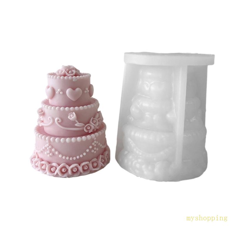 Khuôn Silicone Làm Nến Thơm Nhiều Tầng Chống Dính DIY