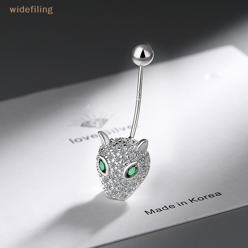 Khuyên Rốn Họa Tiết Da Báo Đính Đá Zircon Thời Trang