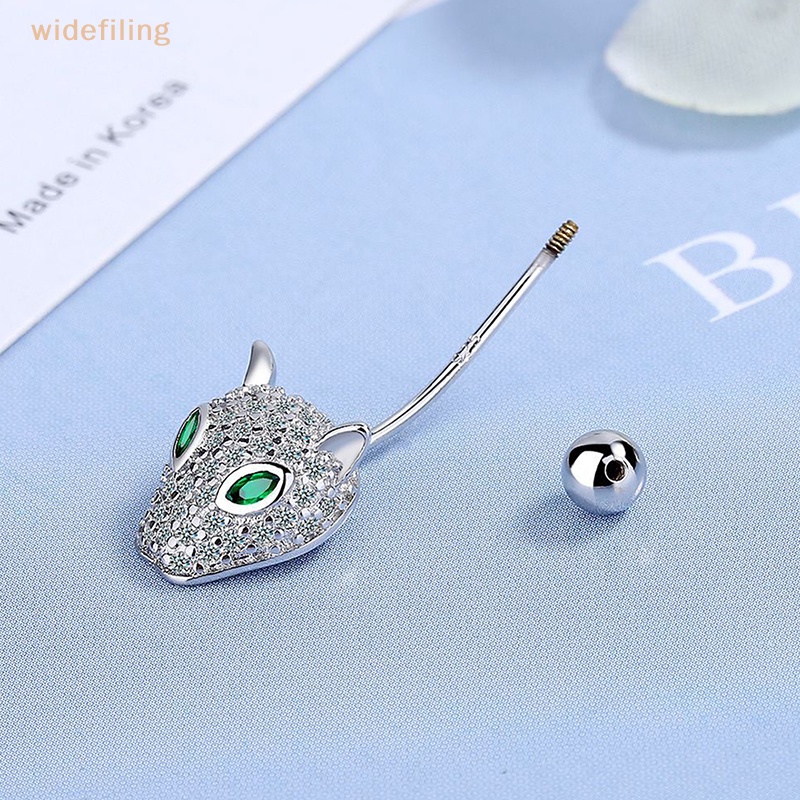 Khuyên Rốn Họa Tiết Da Báo Đính Đá Zircon Thời Trang