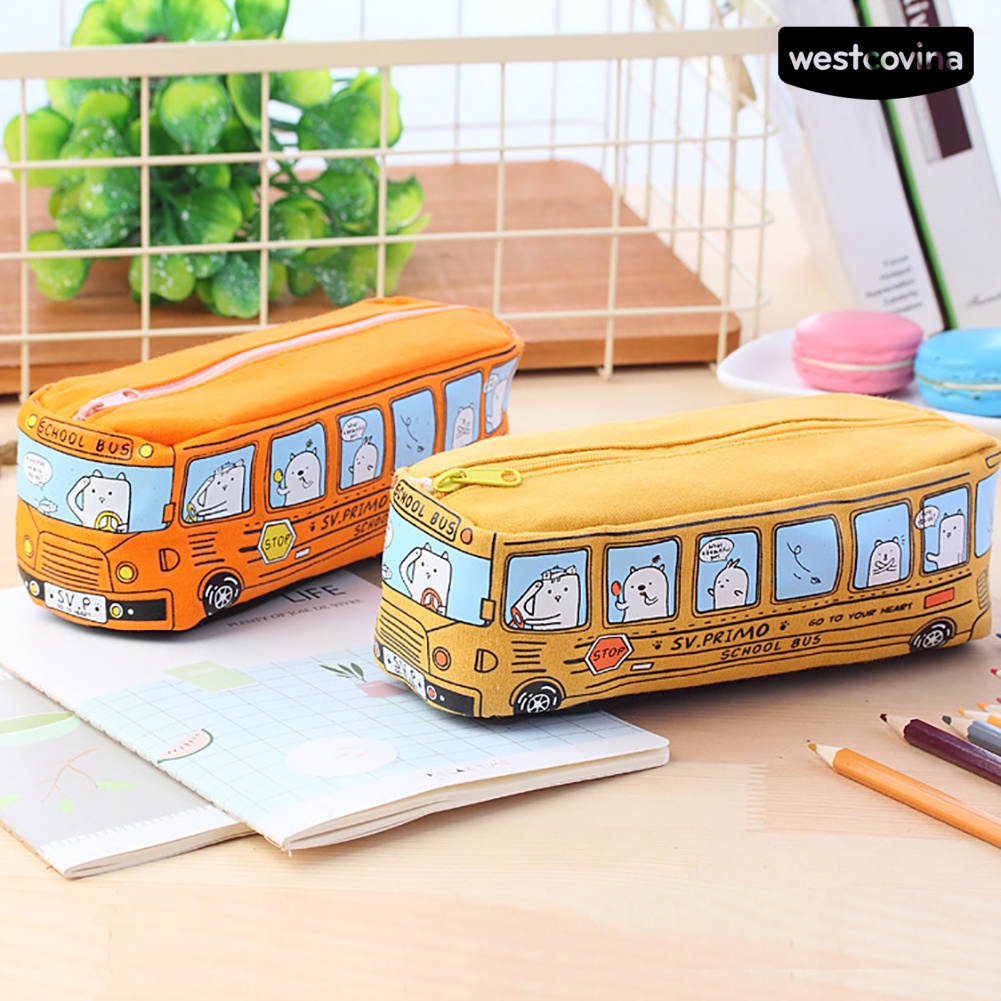 [WSTN] [WSTN]✎Túi Đựng Bút Hình Xe Buýt Thời Trang