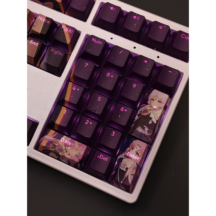 Fu Xuan Keycaps Cherry Profile Honkai Star Rail Anime PBT Nhuộm Phụ Cơ Keycap