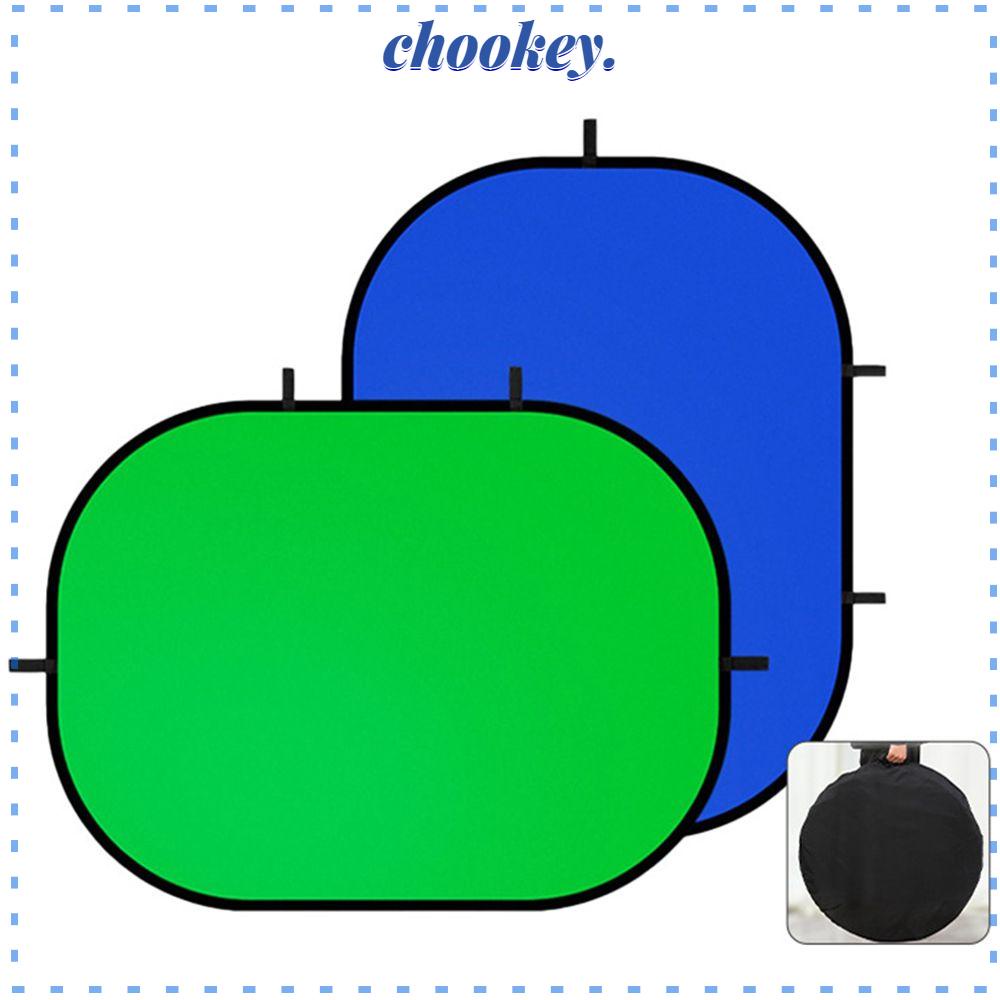 CHOOKEY Tấm Vải Nền Xanh Lá Cây Có Thể Gấp Gọn Tiện Dụng