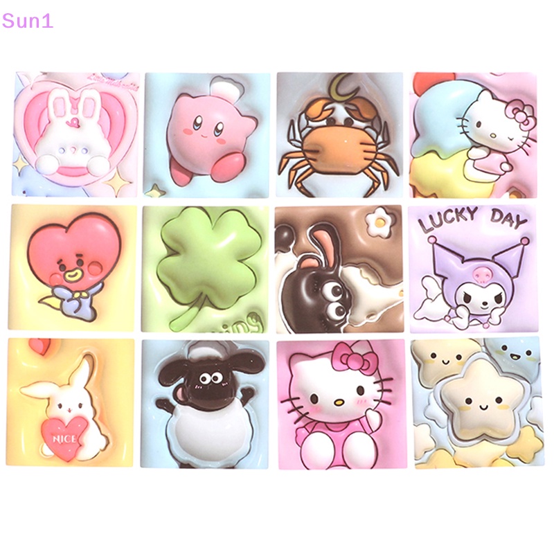 Set 1 &gt; 100 Sticker 3D Hình Kuromi My Melody Dễ Thương Dán Trang Trí Laptop