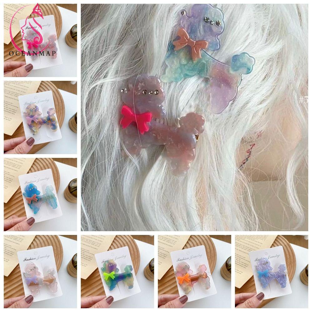 OCEANMAP Kẹp Mỏ Vịt Acetate Phong Cách Ins Hàn Quốc Cá Tính Dành Cho Bạn Nữ