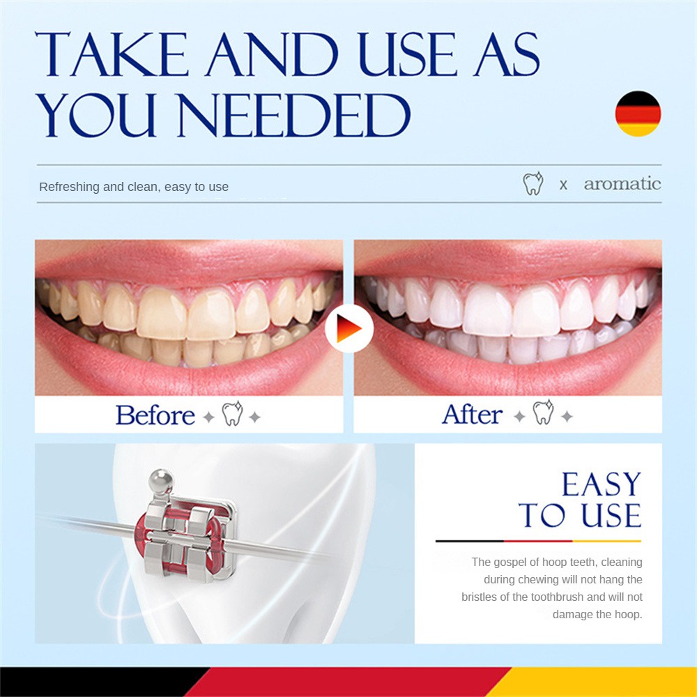 Viên kem đánh răng dạng rắn Danshuer Probiotic dành cho người lười di động Kem đánh răng nhai không cần súc miệng Hơi thở thơm mát