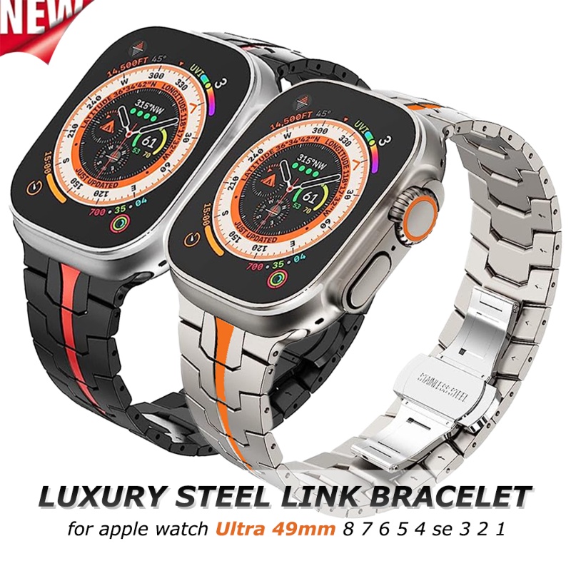 Dây Titan Cam Cho IWatch Ultra 49mm 8 45mm 42 44mm Vòng Tay Inox Cho IWatch Series 8 7 6 5 Se 4 3 40