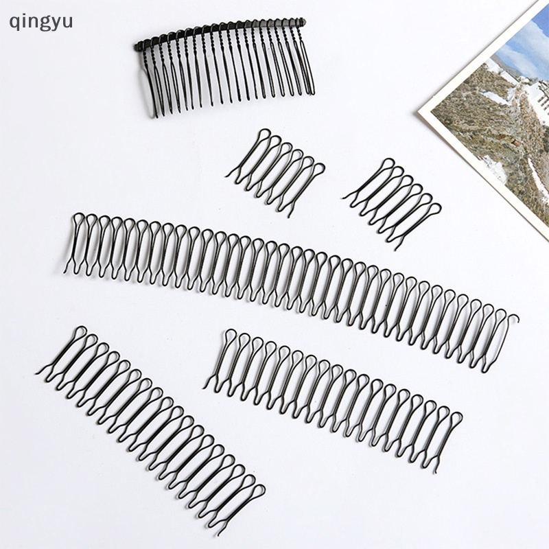 Qingyu Kẹp Cố Định Tóc Vô Hình Có Răng Lược Kẹp UShape