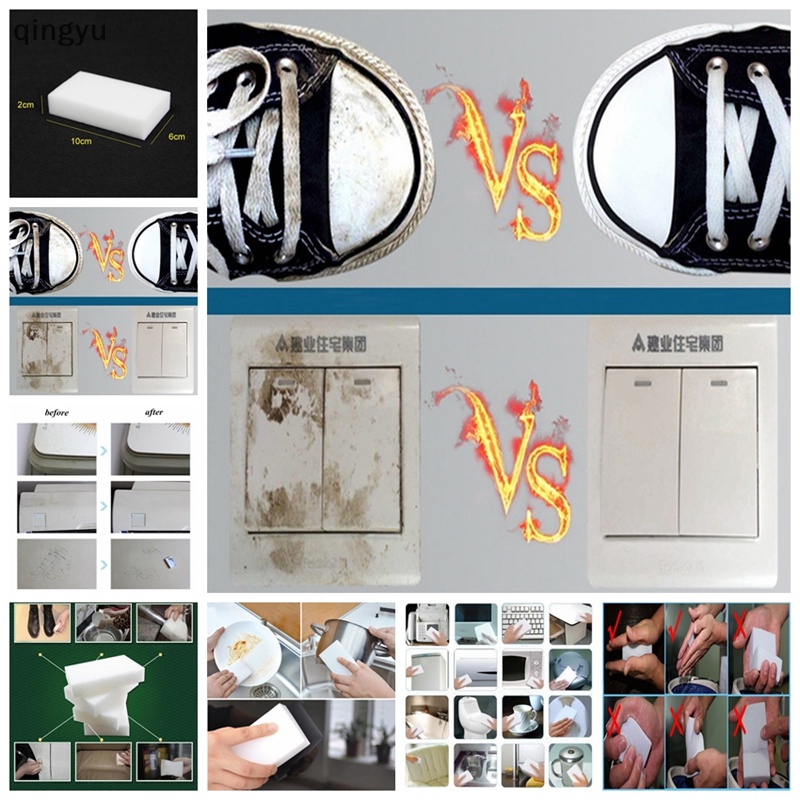 Set 10 / 20 Miếng Xốp Mềm Dùng Để Lau Chùi Vệ Sinh Đa Năng Tiện Dụng