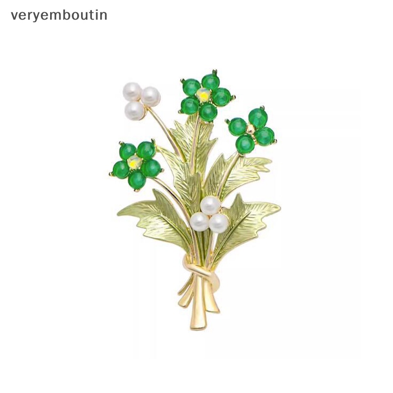Ghim Cài Áo Hình Bó Hoa Đính Đá Phong Cách Âu Mỹ Thời Trang Cho Nữ