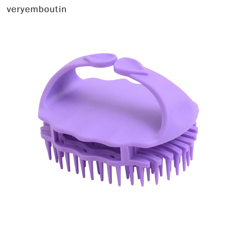 Bàn Chải Massage Da Đầu Cầm Tay Hình Tròn Tiện Lợi