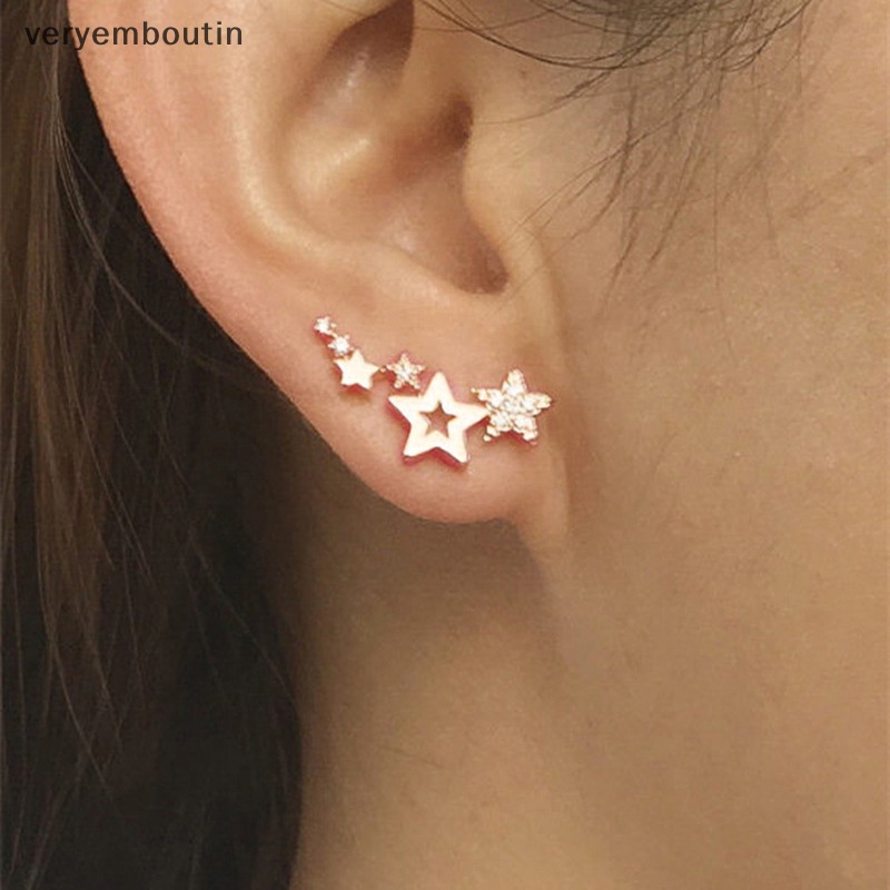 1 Đôi Bông Tai Ngôi Sao Đính Đá Thời Trang Dành Cho Nữ