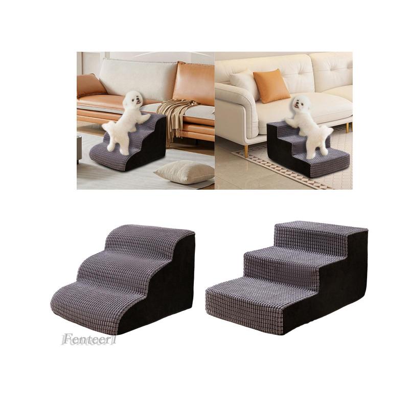 Vỏ Bọc Bậc Cầu Thang 3 Bước Bằng Vải Nhung Chống Trượt Có Thể Giặt Sạch Dành Cho Cún Cưng