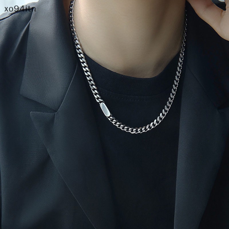 Vòng Cổ Bằng Thép Titan Mặt Đơn Giản Phong Cách Hip Hop