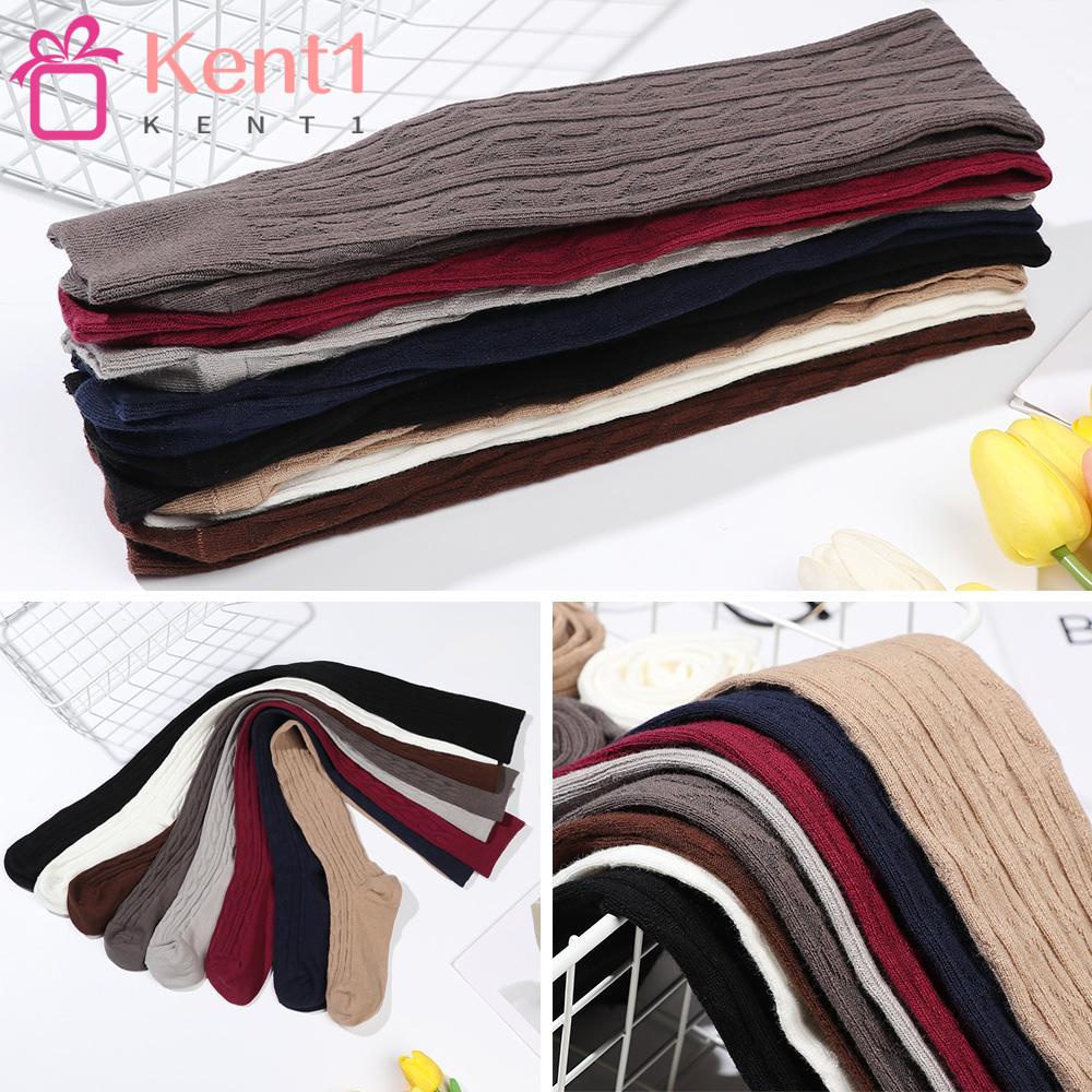 KENT1 Tất Dài Qua Gối Giữ Ấm Mùa Đông Phong Cách Giáng Sinh Đáng Yêu