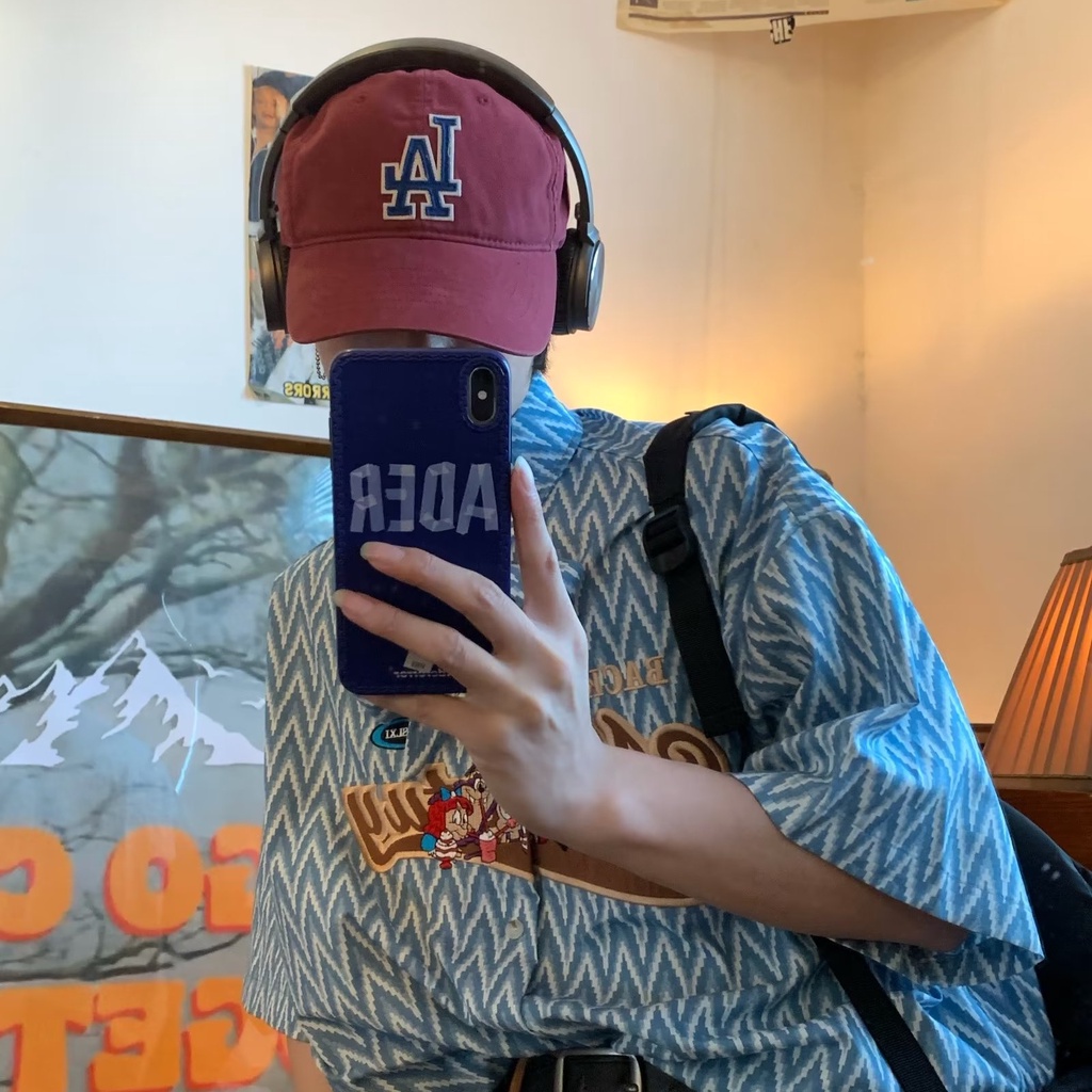 Áo Sơ Mi Tay Ngắn Kẻ Sọc Thêu Họa Tiết Phong Cách Retro Mỹ Thời Trang Mùa Hè Cho Nam Và Nữ