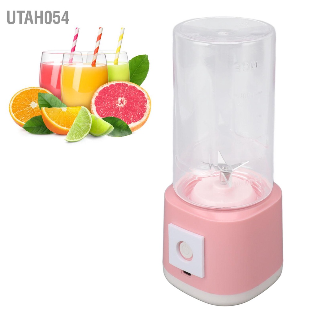 Utah054 Máy Ép Trái Cây Di Động Mini 6 Lưỡi Dao Sạc USB Nhỏ Điện Không Dây Cốc