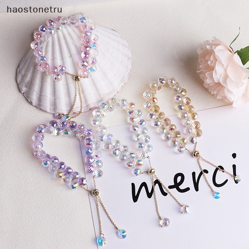 Ru Mới Vòng Tay Chuỗi Hạt Đá Pha Lê Nhân Tạo Lấp Lánh Co Giãn Thời Trang Cho Nữ n